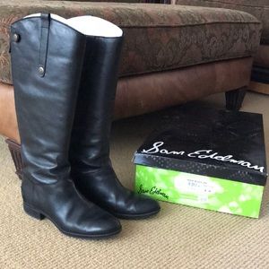 Sam Edelman Penny Black Lea riding boots